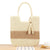 Modische Strandtotebag Aus Geflochtenem Naturmaterial mit Fransiger Detail Brehn