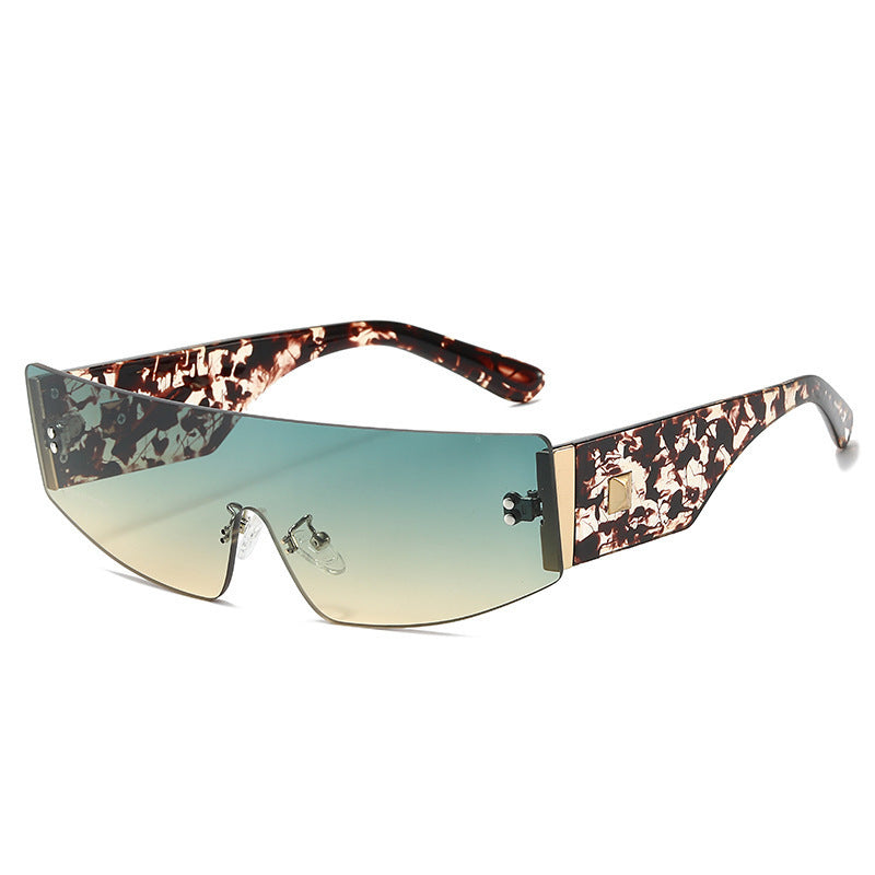 Damen trendige Sonnenbrille mit futuristischem Design Brehn