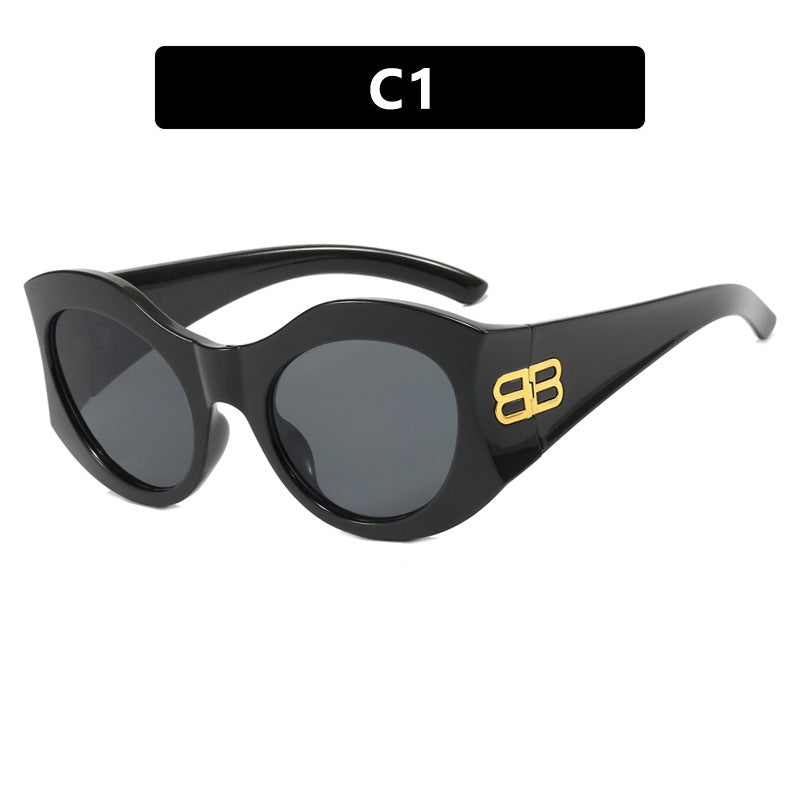 Damen stilvolle Cat-Eye Sonnenbrille mit hochglänzendem Design und schützenden Gläsern Brehn