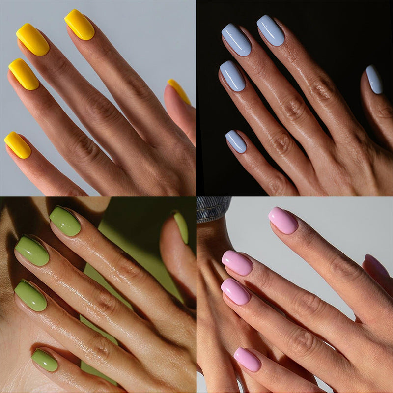 Glänzendes Press-On-Nagelset mit kreativen bunten Stilen Brehn
