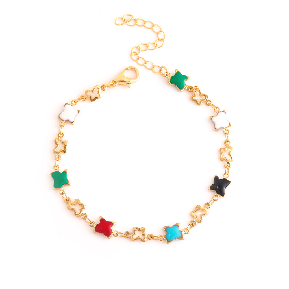 Buntes Stern Charme Armband Brehn