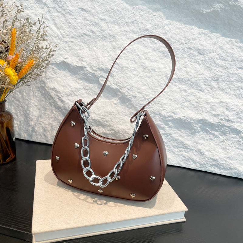 Chic Herz-Verzierte Schultertasche Brehn