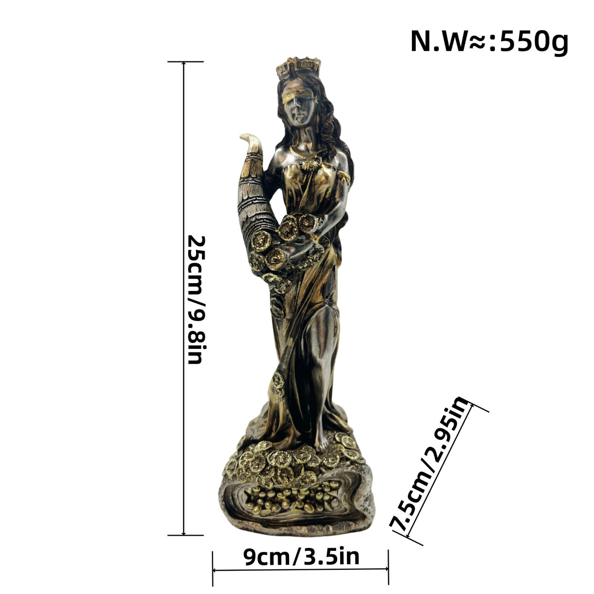 Elegante Statue der Justitia in kunstvollen Details Brehn