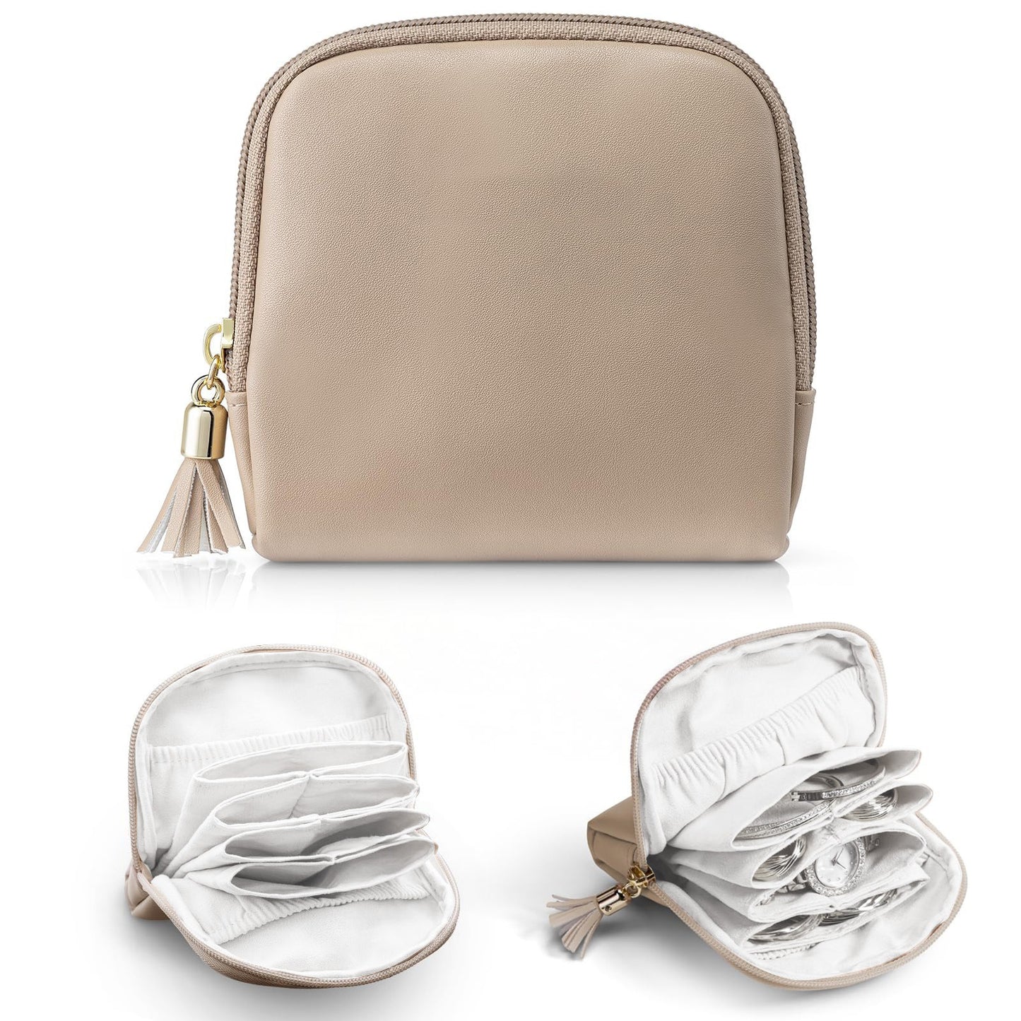 Kosmetik-Organizer mit Strukturiertem Innenraum und Eleganter Quaste Brehn