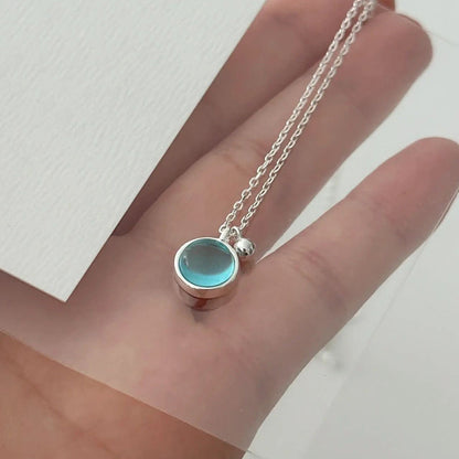 Elegante Silber Anhänger Halskette Brehn