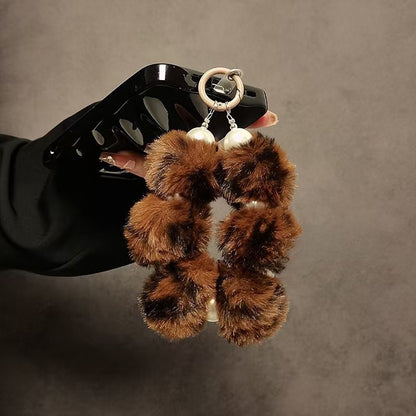Dekorativer Fell-Pom Pom Schlüsselanhänger Brehn