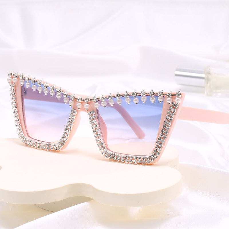 Damen Glamouröse Designer-Sonnenbrille mit funkelndem Rahmen Brehn