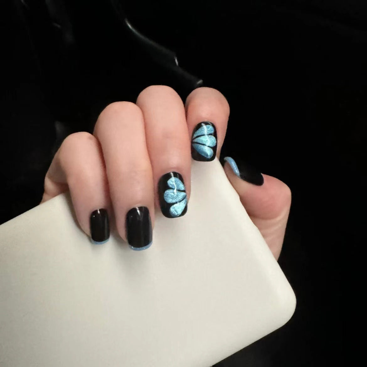 Detaillierte florale Acryl-Nagelkunst Brehn