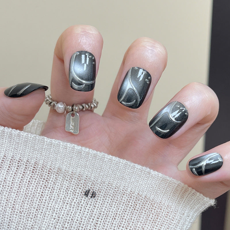 Premium Künstlerische Press-On Nageldesign Brehn