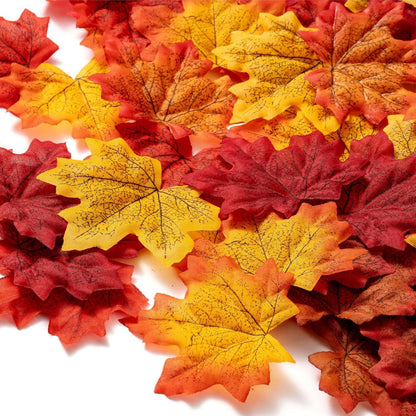 Künstliche Ahornblätter Tischdekoration aus flexiblem PU für herbstliche Gestecke