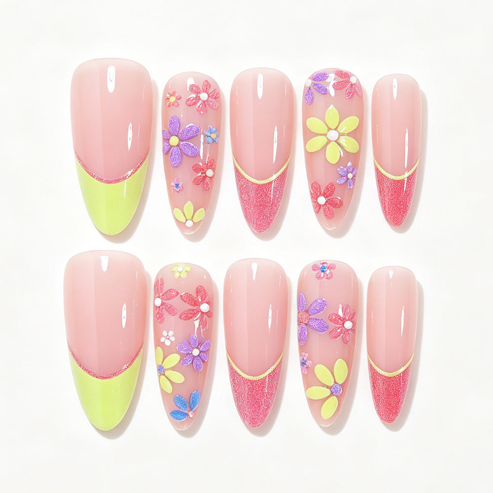 Blumen Design Gel Nagel Kunst Tipps Brehn