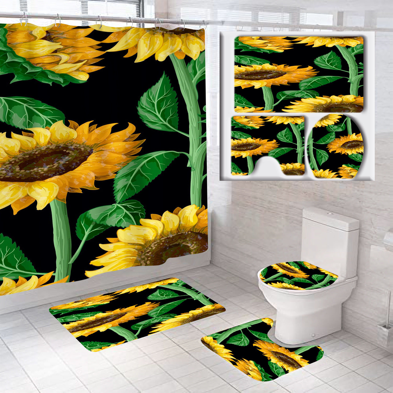 Florales Badezimmerdekor-Set Brehn