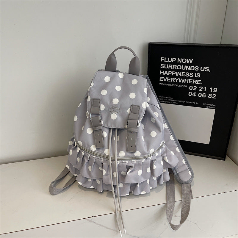 Rüschendes Pünktchen Design Rucksack
