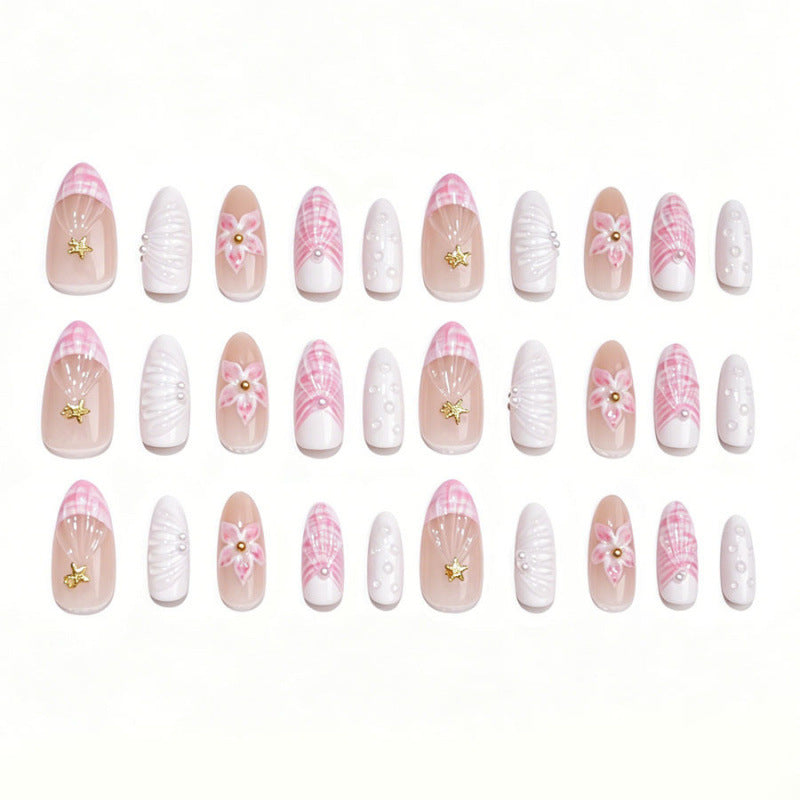 Dekoratives Floral Press-On Nagelkunstset