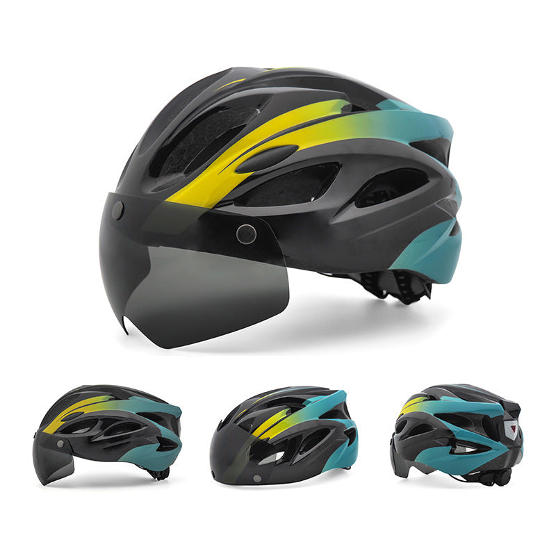 Aerodynamischer Fahrradhelm mit integriertem Visier Brehn
