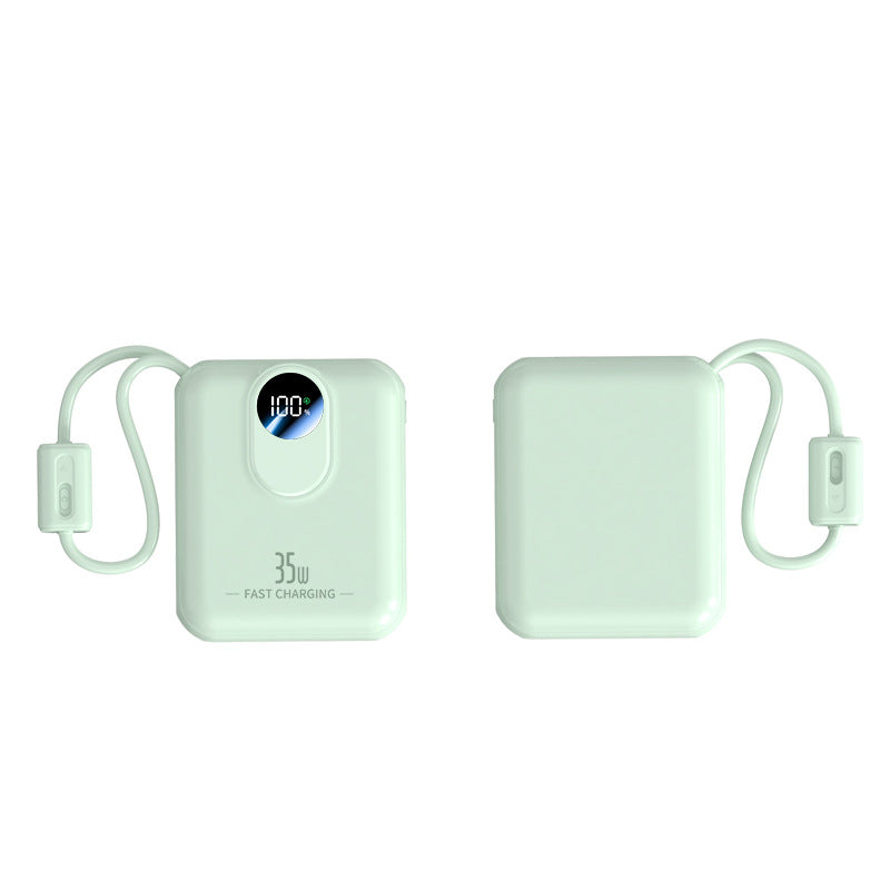 Powerbank mit Schnellladefunktion und Integrierten Ladekabeln Brehn