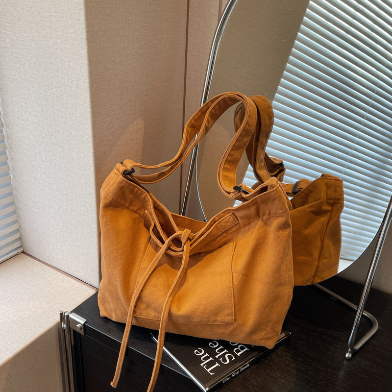 Lässige Zugband-Schultertasche Brehn