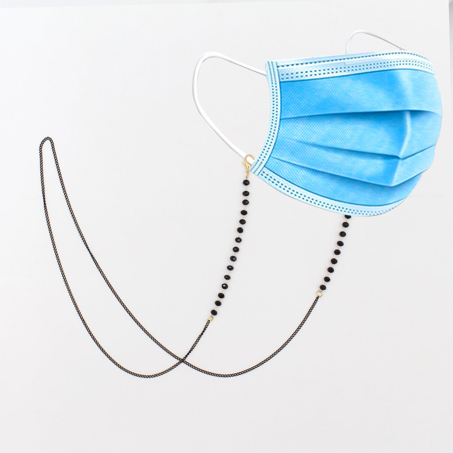 Elegante Perlen-akzentuierte Brillenbandkette Brehn