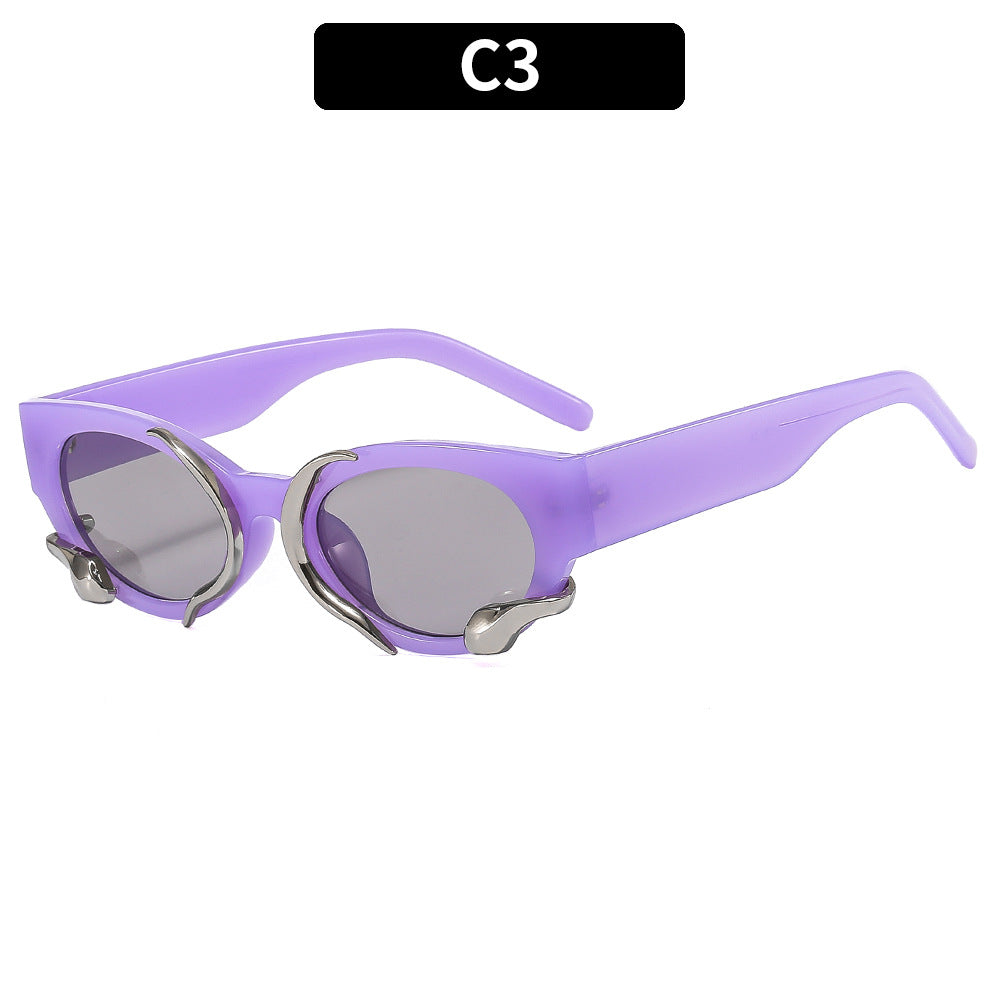Schicke geometrische Sonnenbrille