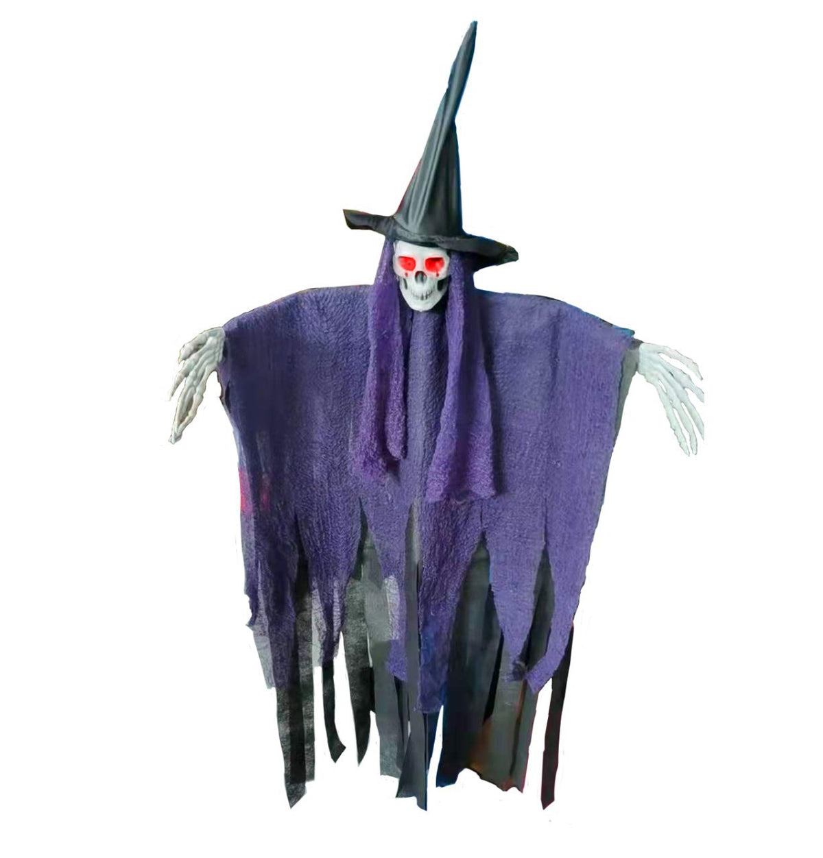Halloween Dekofigur mit skelettiertem Zauberer