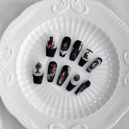 Künstlerisch Thematisierte Press-On Nagelkunst Kollektion