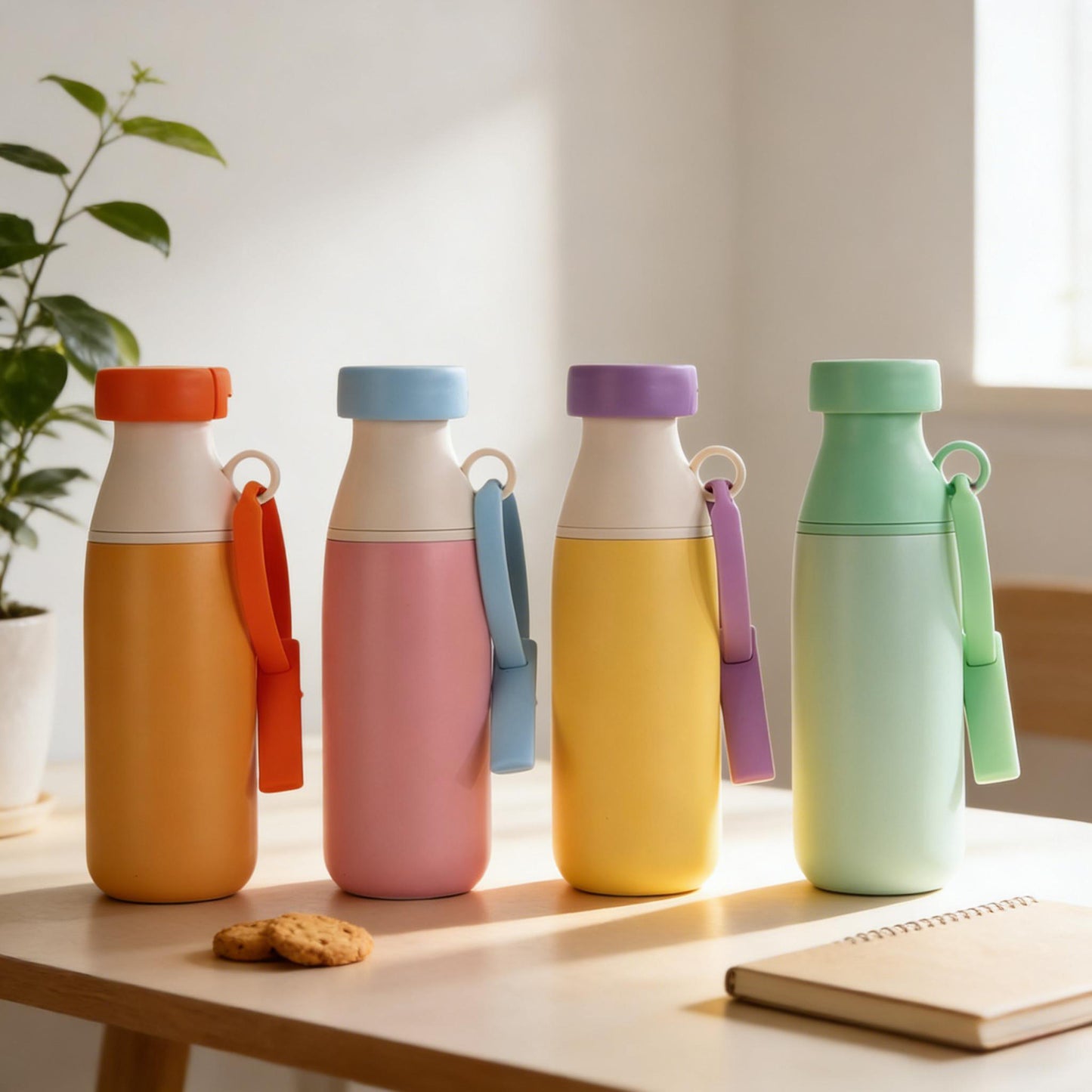 Damen Isolierte Sporttrinkflasche mit praktischem Trageband Brehn
