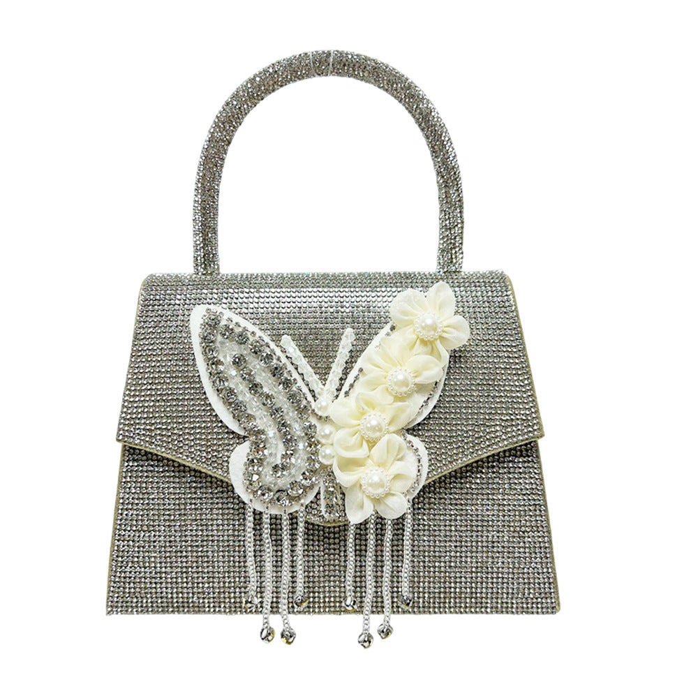 Dekorative Schmetterling Strass Clutch