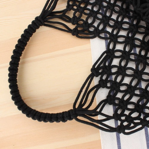 Handgeknüpfte Tragetasche mit Elegantem Netzdesign Brehn