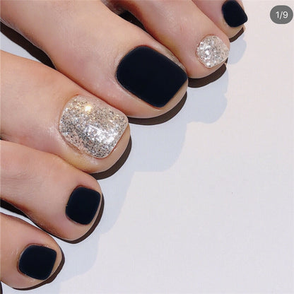 Glitzer Matte Aufkleben Zehennägel Brehn