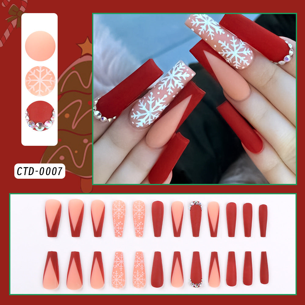 Festliches Urlaubs-Themen Press-On Nail Set Brehn