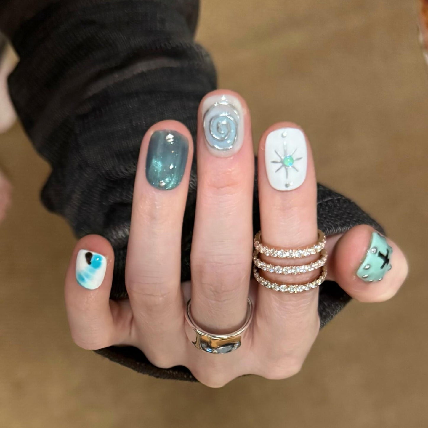 Künstliche Nagelspitzen mit Kreativen Geometrischen Designs Brehn
