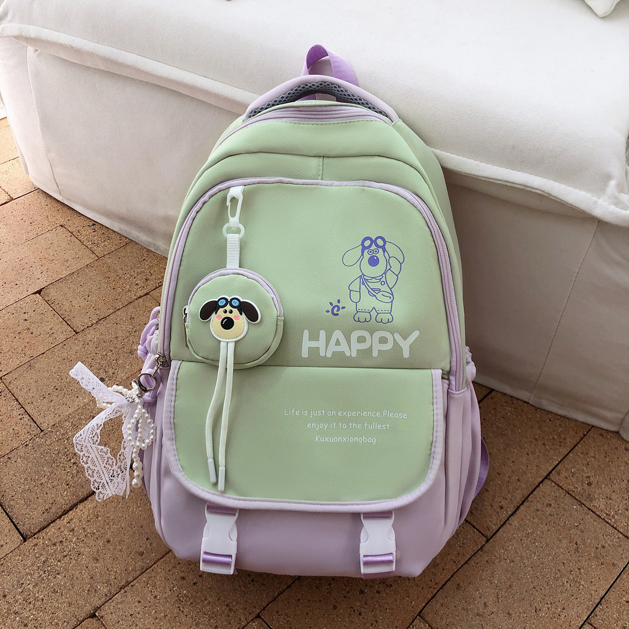 Niedlicher hundethemen Casual Schulrucksack
