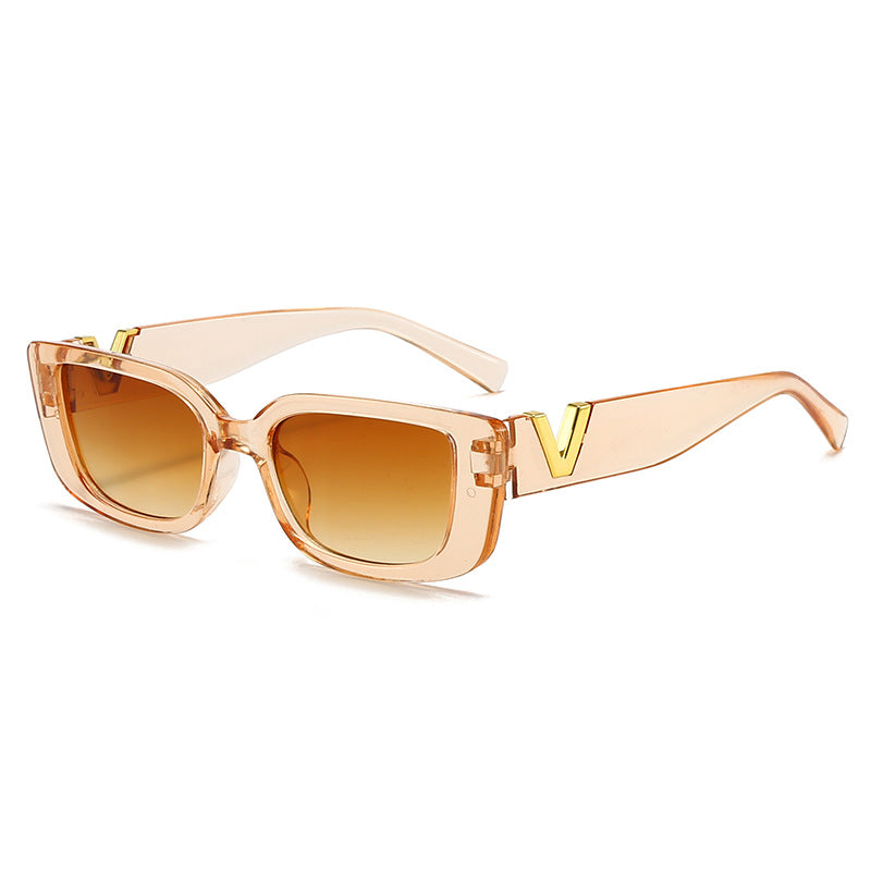 Übergroße Vintage-inspirierte quadratische Sonnenbrille