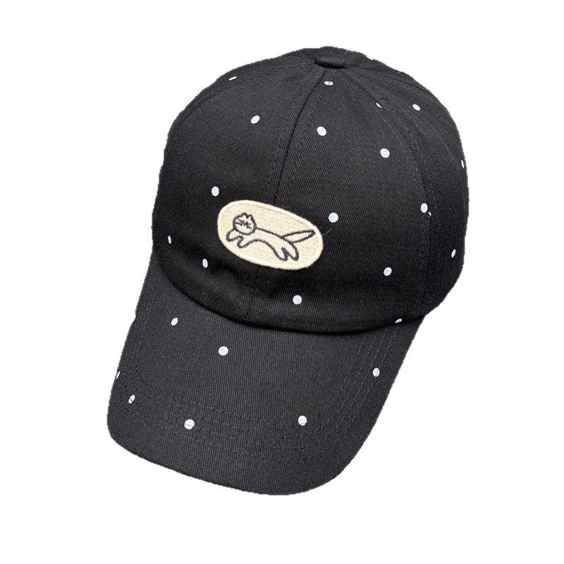 Damen Polka Dot Bestickte Baseballmütze Brehn