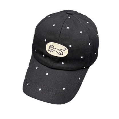 Damen Polka Dot Bestickte Baseballmütze Brehn