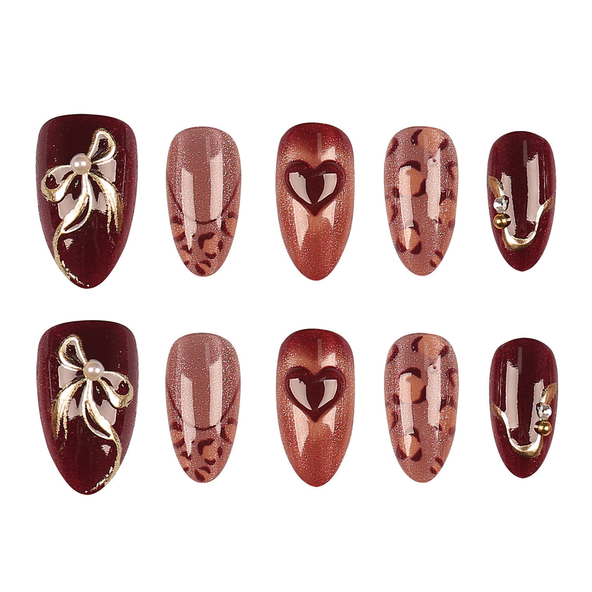 Dekoratives Elegantes Nagelkunst Set