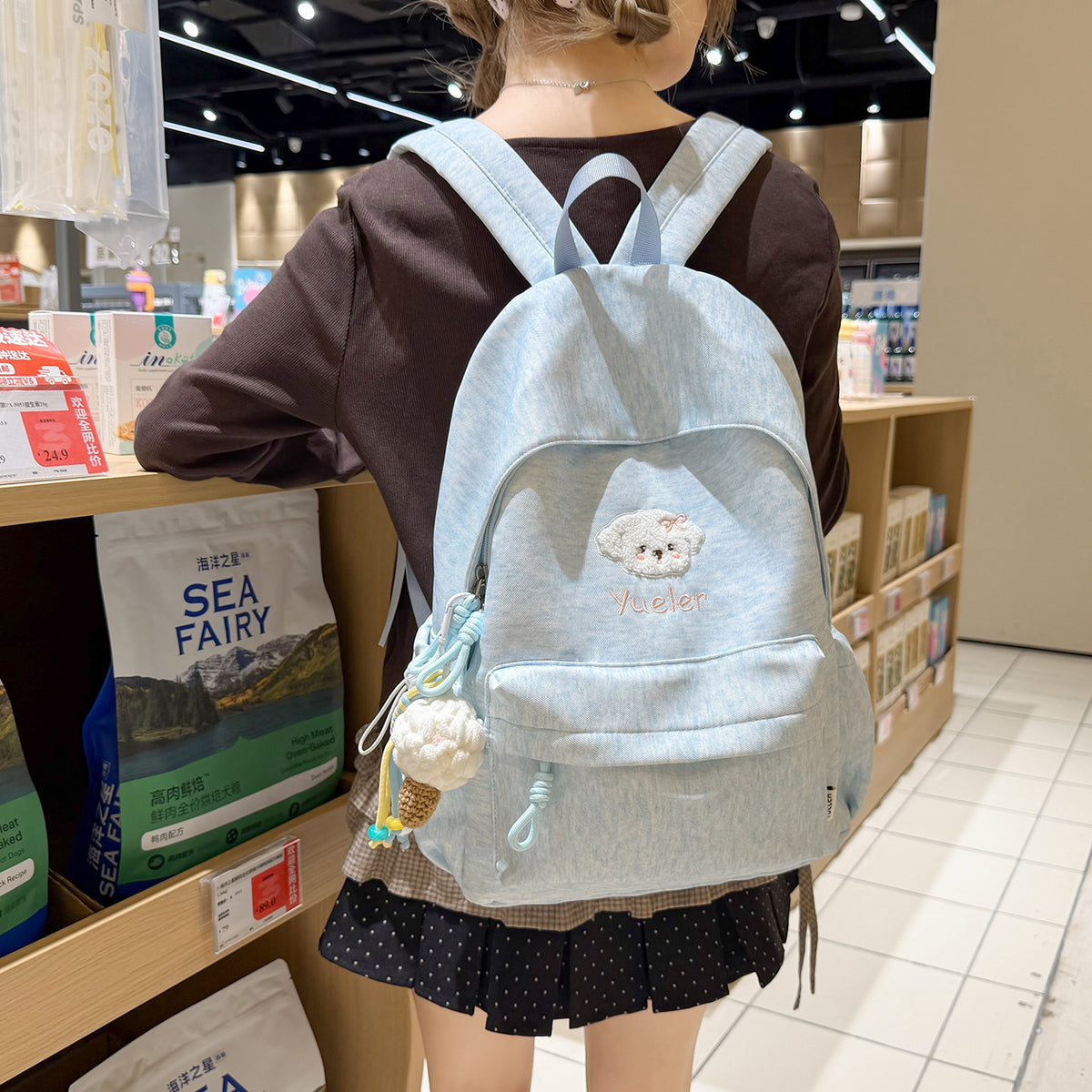 Bestickter Charakter-Rucksack Brehn