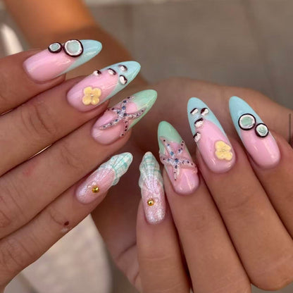 Kreatives Press-On Nagelkunstset mit Zubehör