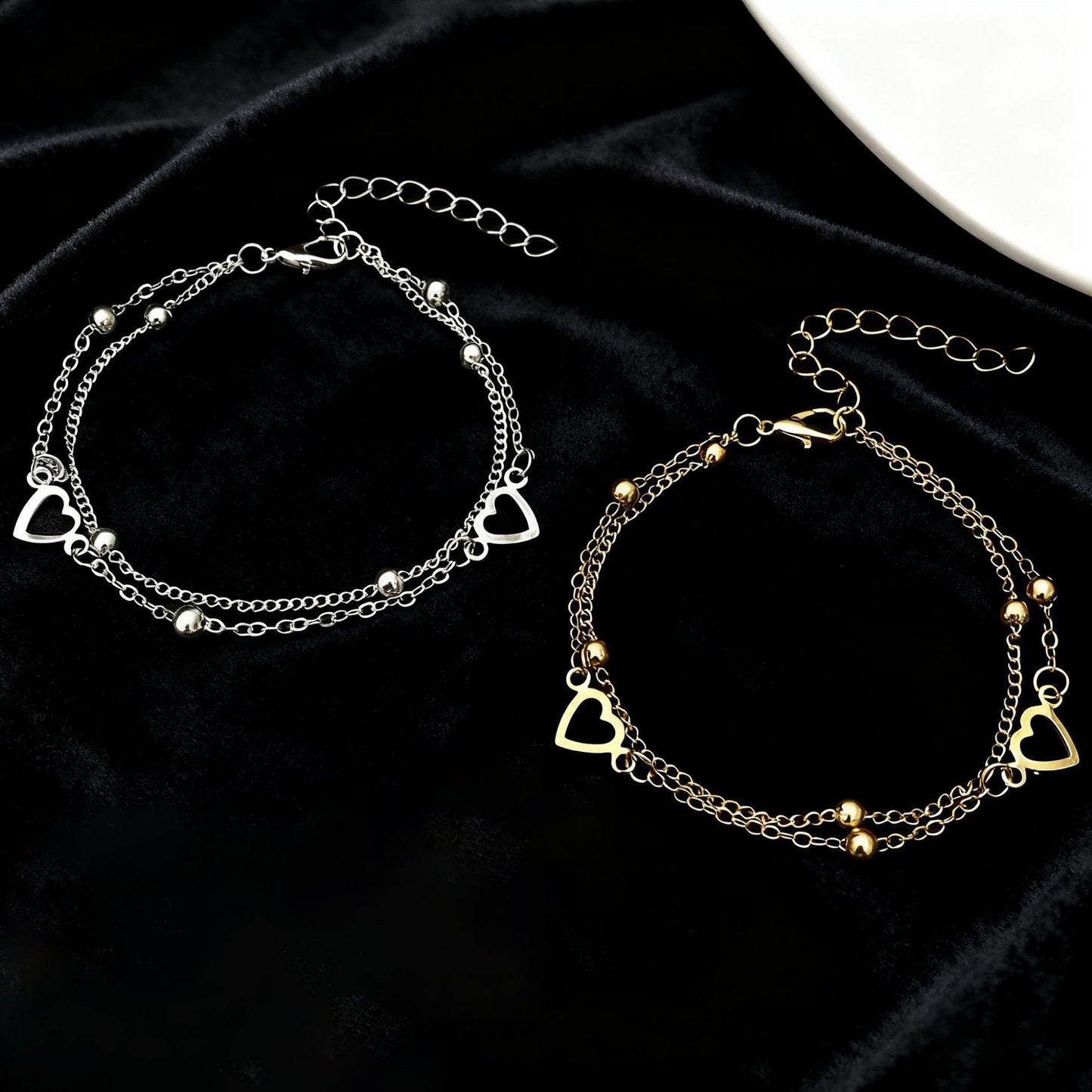 Herz Charm Schicht-Armband Brehn