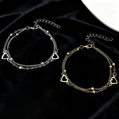 Herz Charm Schicht-Armband Brehn