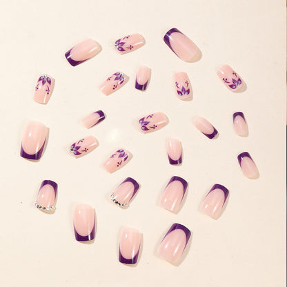 Künstlerische florale Acryl-Nagelerweiterungen Brehn