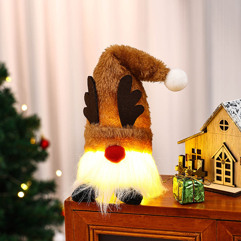 Beleuchtete Weihnachtsmann Figur Brehn