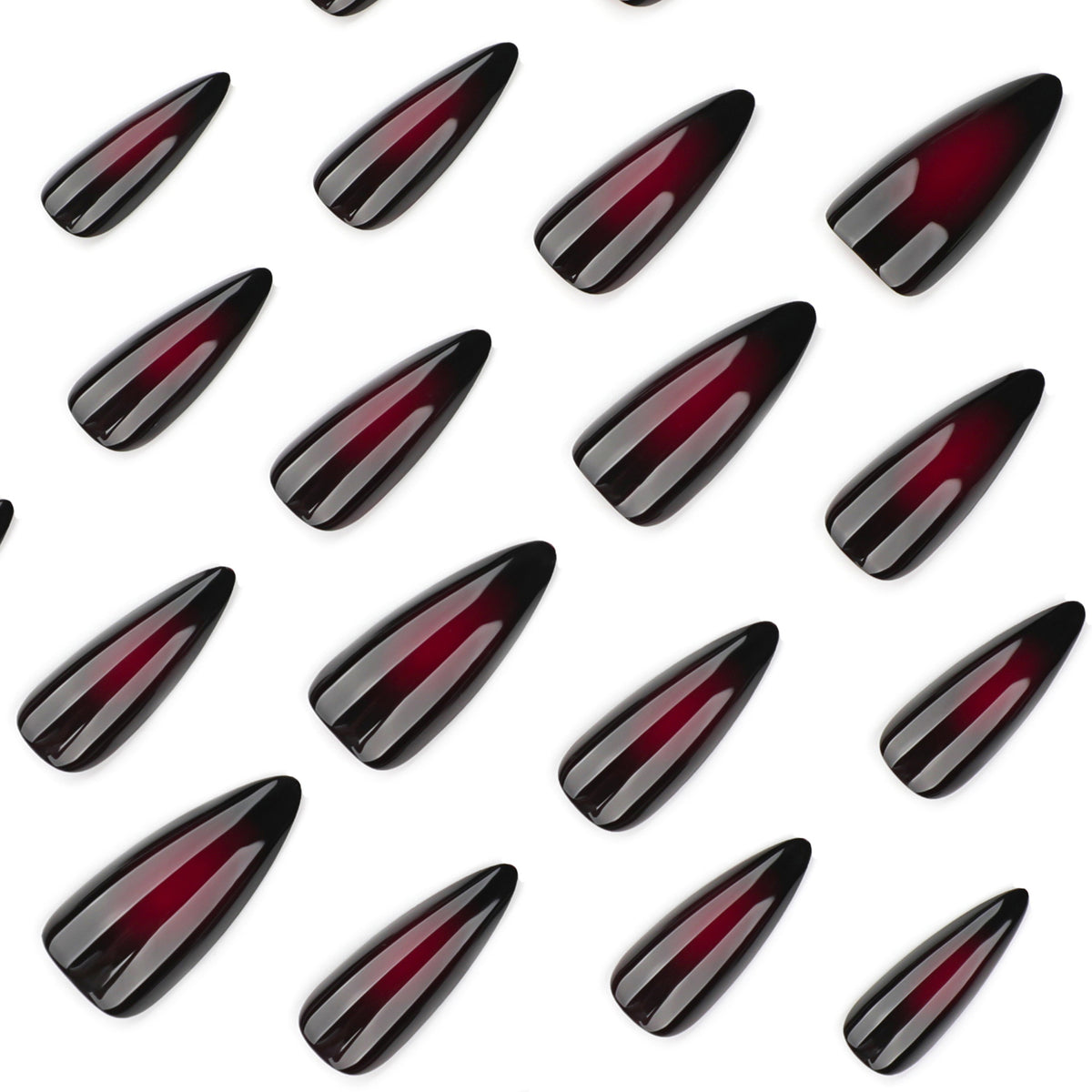 Kunstvolle Stiletto-Nägel mit ombre Effekt Brehn