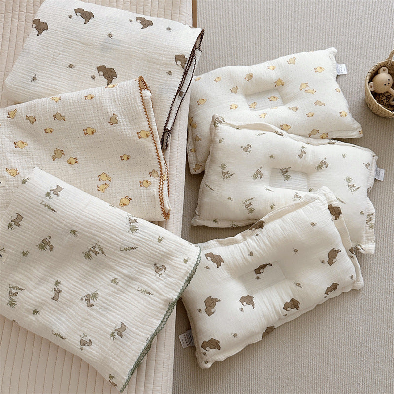 Unisex Mull-Decke mit niedlichem Bärenmotiv Brehn