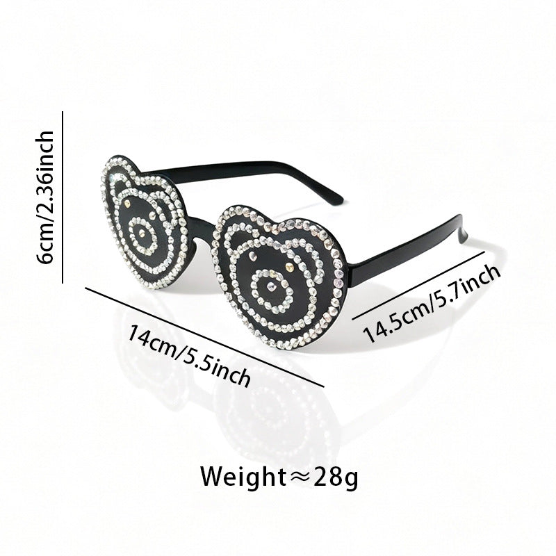Herzförmige Strass-Sonnenbrille Brehn