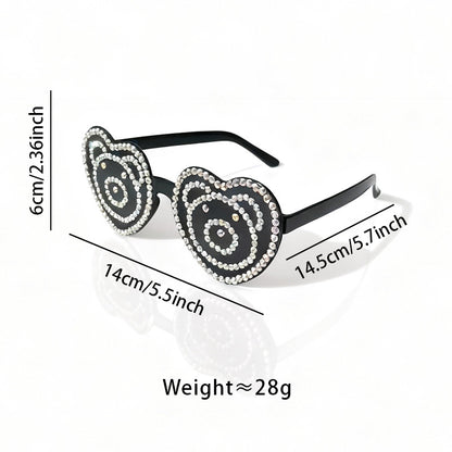 Herzförmige Strass-Sonnenbrille Brehn