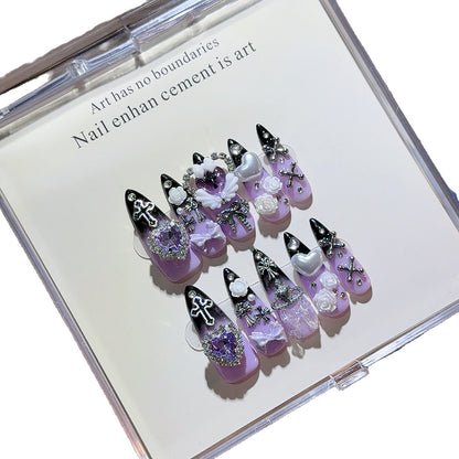 Ausgefallenes Press-On Nagel Set