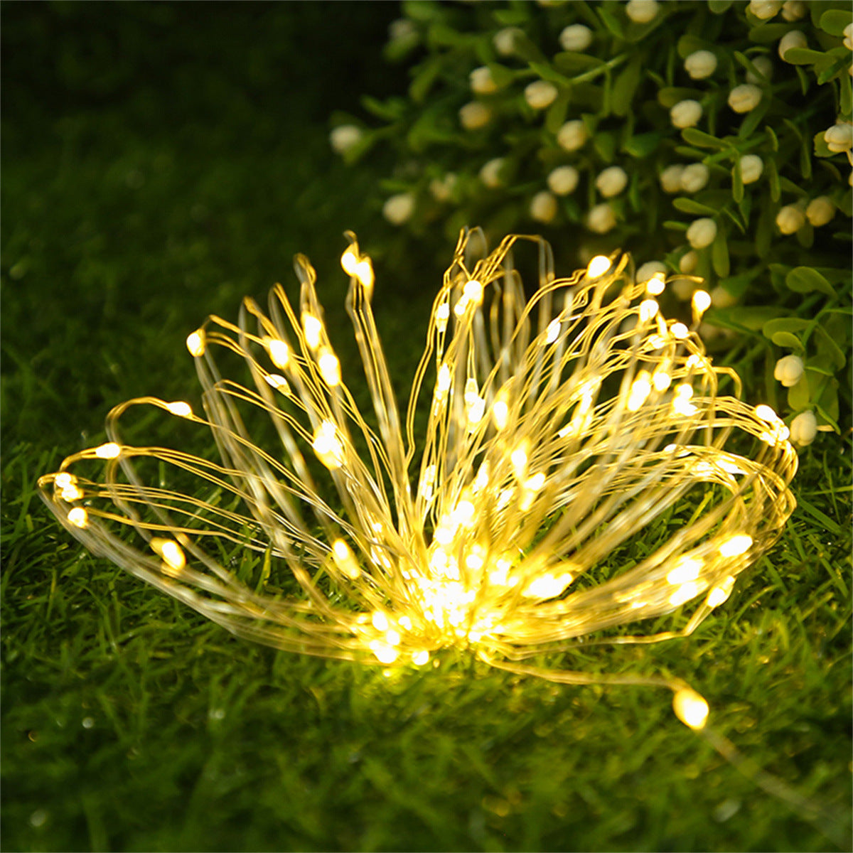 Outdoor Solar Kupferdraht Feenlichter Mit Wiederaufladbarem Batteriefach Und Erdspieß Brehn