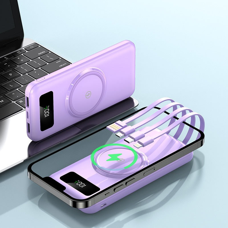 Powerbank mit kabelloser Ladefunktion von Brehn