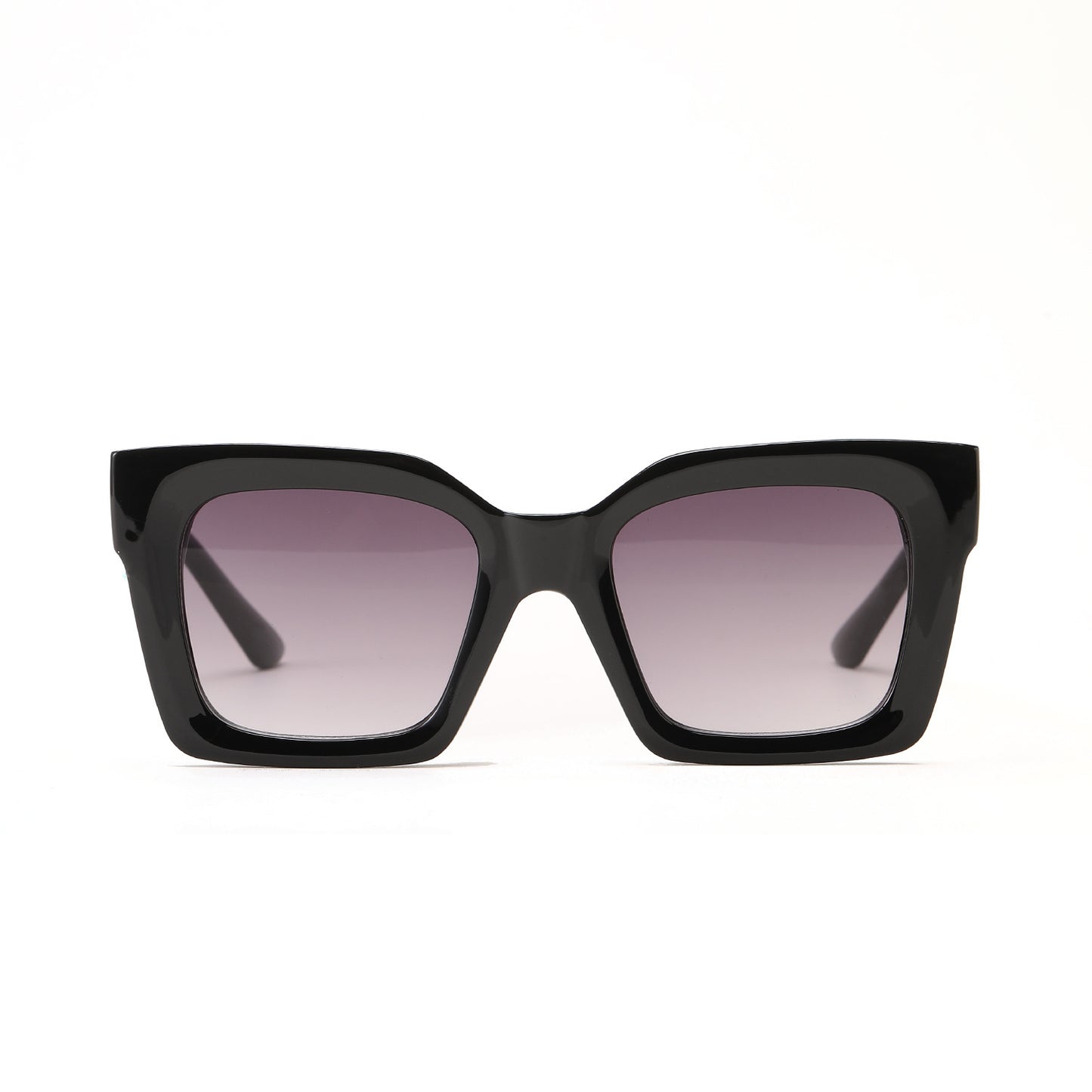 Damen modische quadratische Sonnenbrille mit transparentem Rahmen Brehn